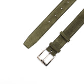 Belt in olive green suede